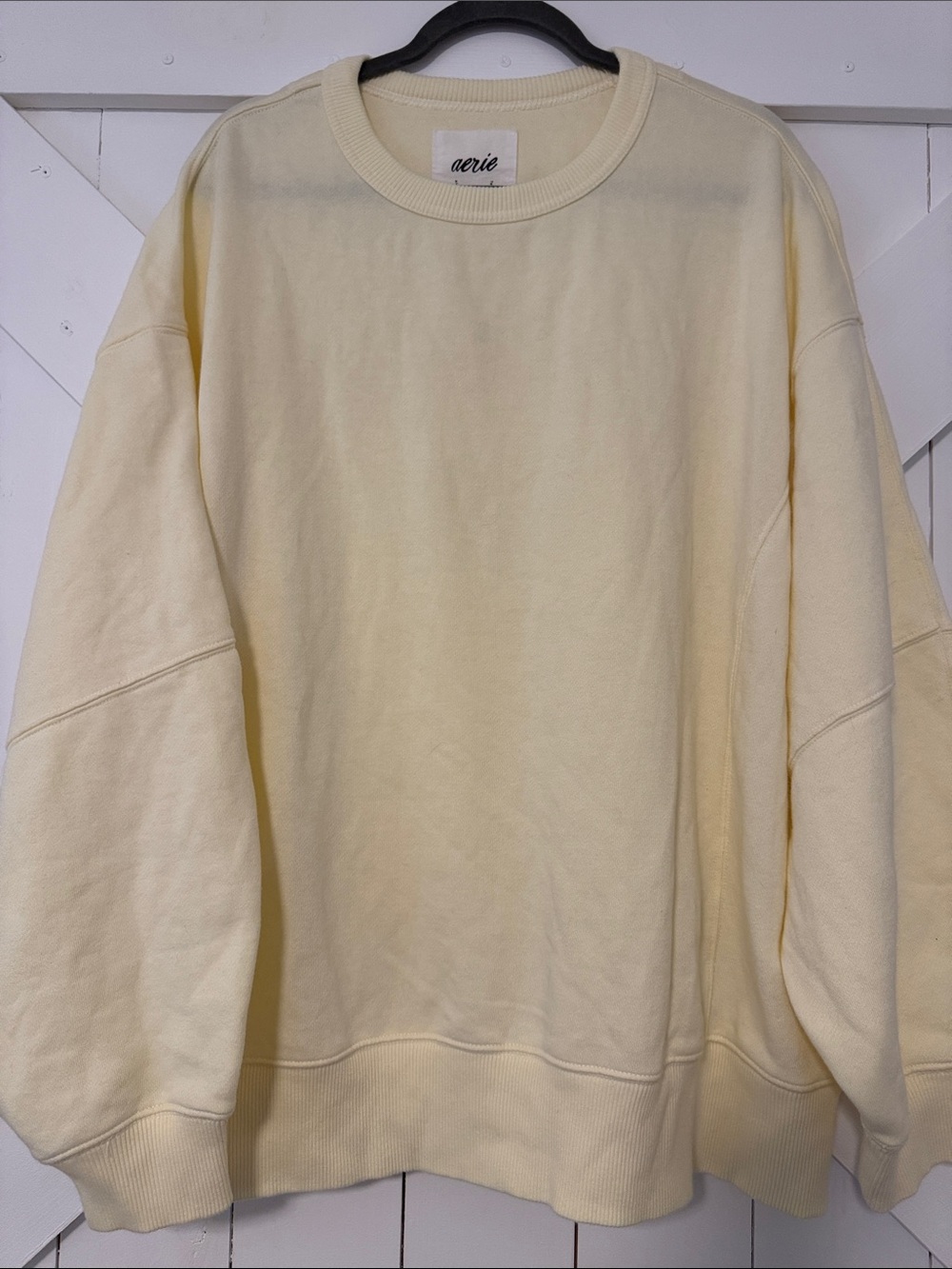 Aerie Women's Crewneck Sweatshirt - Butter Yellow | Size L